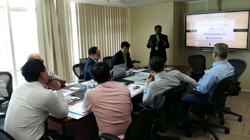 Our Korean team visited qatar and did the actuator  Presentation to KAHRAMA